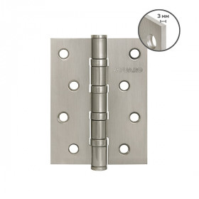 Петля универсальная FUARO HEAVY IN4400U SN 100х75х3 мм матовый никель