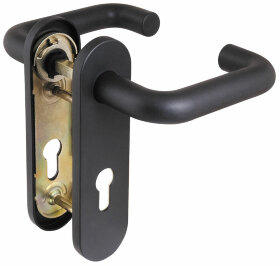 Ручка дверная FUARO DH-0433 NE ЧЕРНАЯ с пружиной для замка (FL-0432, 0433, 0434) НЕЙЛОН