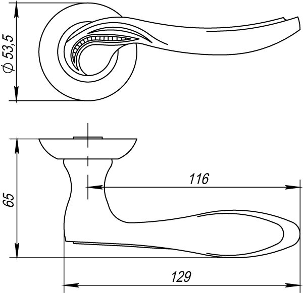 Ручка дверная PUNTO ARFA TL SN/CP-3 матовый никель/хром
