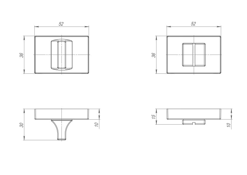 Ручка поворотная PUNTO BK6.K.QSL52 СP-8 хром