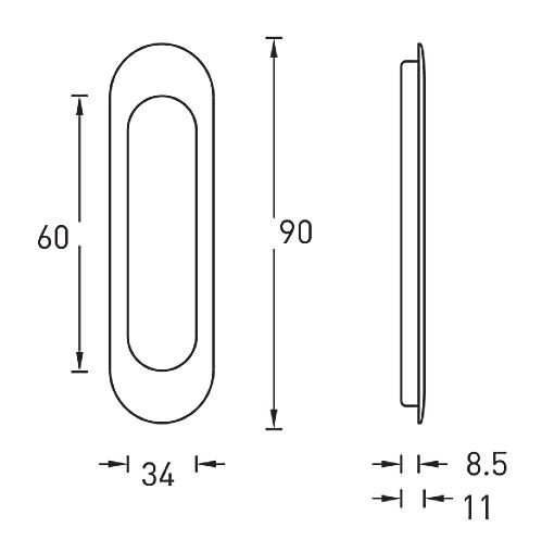 Ручки для раздвижной двери ARCHIE A-K02-V0I матовое золото