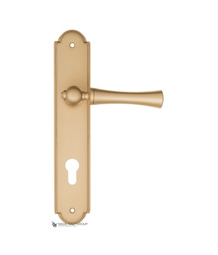 Дверная ручка на планке Fratelli Cattini FOGGIA CYL PL257-BS матовая латунь