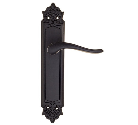 Дверная ручка на планке Fratelli Cattini LAVERA PL96-NM матовый черный