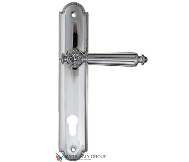 Дверная ручка на планке Fratelli Cattini TORCELLO CYL PL257-CR полированный хром