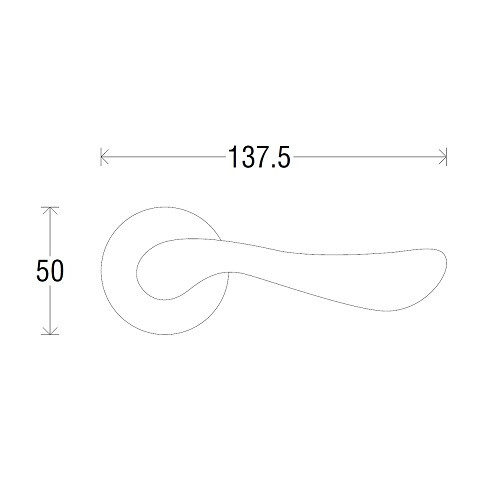 Ручка дверная MELODIA 102 50V Veronica Матовая латунь/Латунь