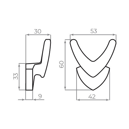 Крючок настенный AJAX MB-LM/K-003 BL черный