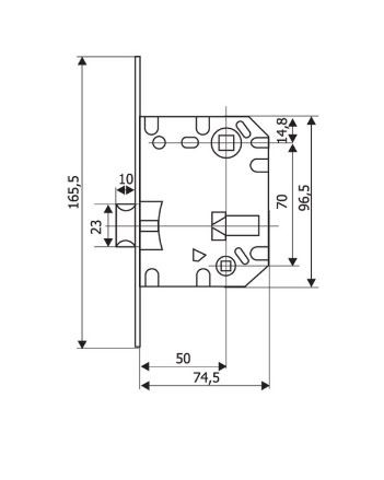 Защелка сантехническая RENZ INLB 2070 SN никель матовый