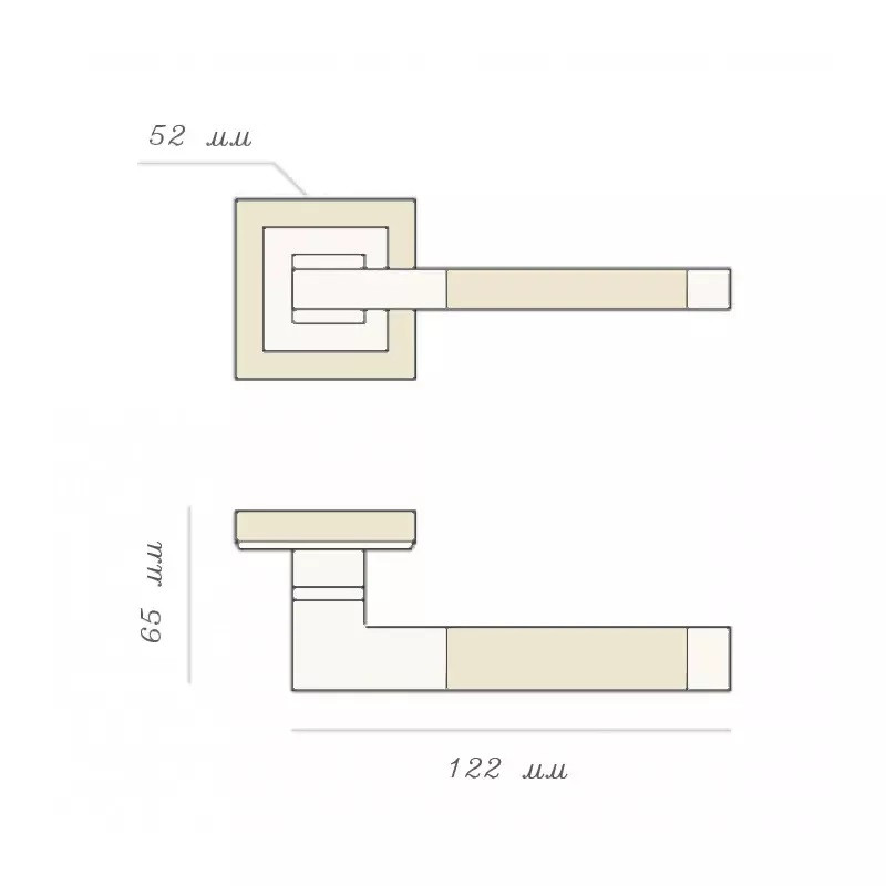 Ручка дверная PALIDORE A-220 ВН/НН Черный никель/Белый никель