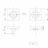 Завертка сантехническая PALIDORE OWS Silver Матовое серебро
