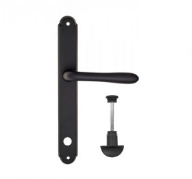Дверная ручка на планке Fratelli Cattini EMMA WC-2 PL01-NM матовый черный