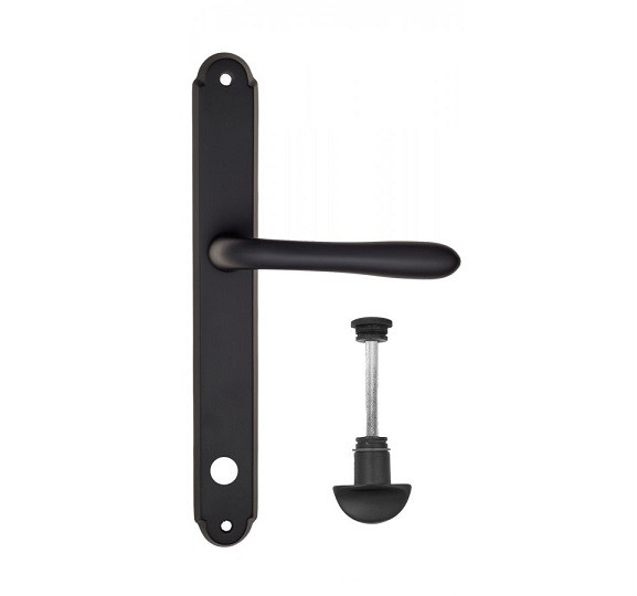 Дверная ручка на планке Fratelli Cattini EMMA WC-2 PL01-NM матовый черный
