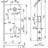 Защелка магнитная под цилиндр RUCETTI RM1885 SC матовый хром