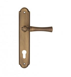 Дверная ручка на планке Fratelli Cattini FOGGIA CYL PL257-BY матовая бронза