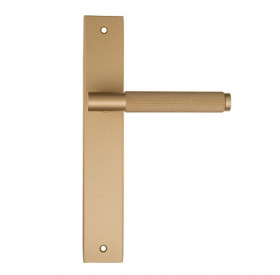 Дверная ручка на планке Fratelli Cattini UNA X PL08-BS матовая латунь
