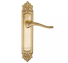 Дверная ручка на планке Fratelli Cattini LAVERA PL96-OLV полированная латунь