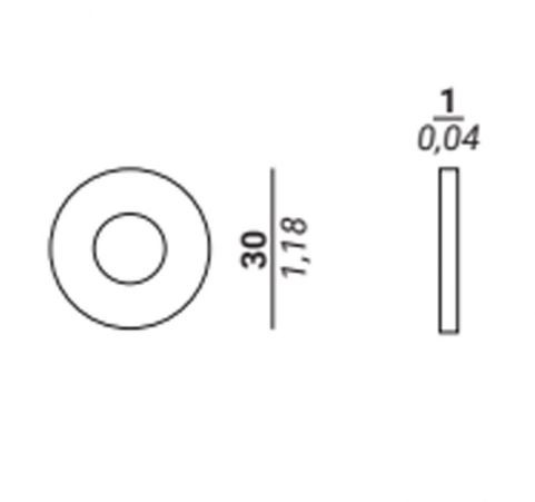 Декоративная накладка Verum d30 матовый черный