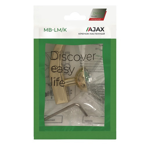 Крючок настенный AJAX MB-LM/K-004 GP золото