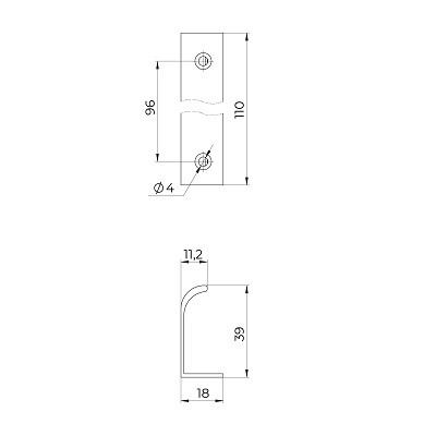 Ручка профильная мебельная AJAX MB-H-009-96 WH белый