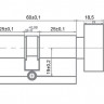 Цилиндр RENZ INCS 60-H Black ключ-вертушка черный