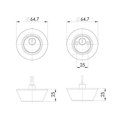 Замок врезной AJAX DK.001 ET BL черный