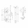 Защелка врезная PUNTO LM/PL96WC-50/BL SN матовый никель