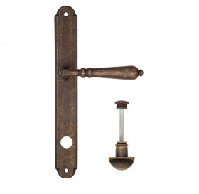 Дверная ручка на планке Fratelli Cattini NAPOLI WC-2 PL01-BA античная бронза