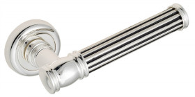 Ручка дверная Venezia IMPERO D1 натуральное серебро + черный