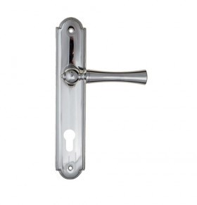Дверная ручка на планке Fratelli Cattini FOGGIA CYL PL257-CR полированный хром