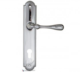 Дверная ручка на планке Fratelli Cattini RETRO CYL PL257-CR полированный хром