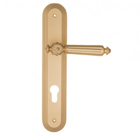 Дверная ручка на планке Fratelli Cattini TORCELLO CYL PL288-BS матовая латунь