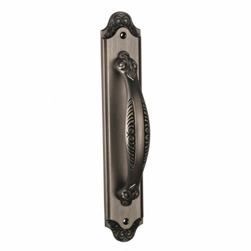 Дверная ручка на длинной планке Archie ACANTO BL. SILVER (PL) черненое серебро проходная
