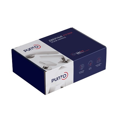 Ручка дверная PUNTO K.ARC.Q52.ASPECT GM оружейная сталь