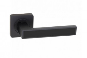 Ручка дверная VETTORE 06.120 MBP/BL Чёрный Матовый/Чёрная Вставка