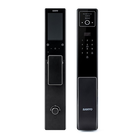 Электронный замок Sanyo D200 Tuya DM70 с WiFi с видеодомофоном черный