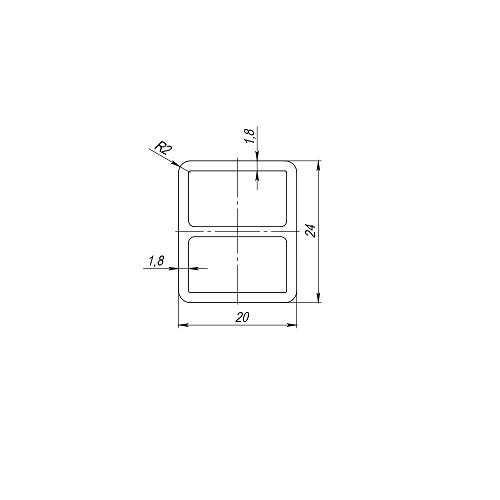 Терморазрыв (спейсер) для термодверей FUARO 20х24 мм черный 3 м