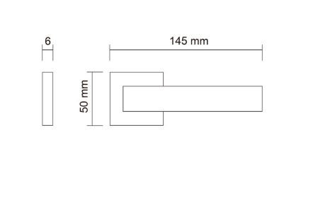 Ручка дверная PORTA DI PARMA Ama Матовый хром 204.02
