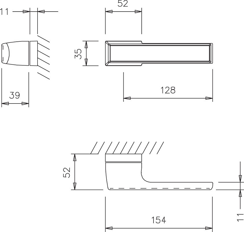 Ручка дверная Tupai 3089-142 Melody Vario никель