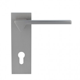 Дверная ручка на планке PORTA DI PARMA Ama 2204.14.CYL Матовый никель