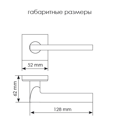 Ручка дверная MORELLI DIY MH-50-S6 SC Kaffee Матовый хром