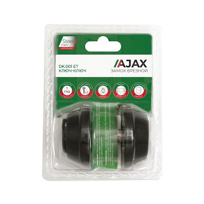 Замок врезной AJAX DK.002 BK BL черный