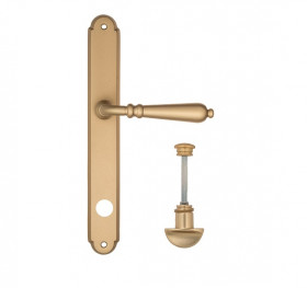 Дверная ручка на планке Fratelli Cattini NAPOLI WC-2 PL01-BS матовая латунь