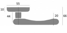 Ручка дверная Venezia IMPERO D3 натуральное серебро + черный