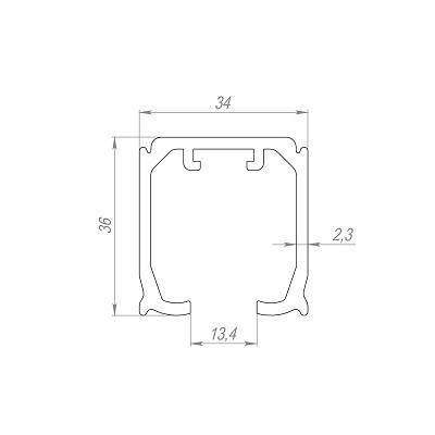 Верхняя направляющая ARMADILLO SLD.Comfort-PRO/2000 track BL Черный