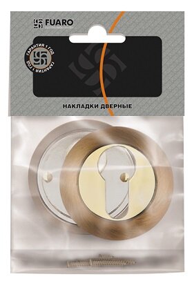 Накладка под цилиндр FUARO ET RM SN/CP-3 Матовый никель/хром