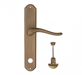 Дверная ручка на планке Fratelli Cattini LAVERA WC-2 PL02-BY матовая бронза