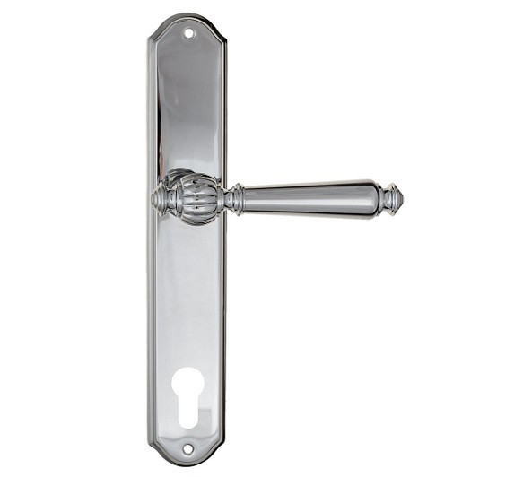 Дверная ручка на планке Fratelli Cattini MARANI CYL PL02-CR полированный хром