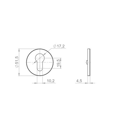Накладка под цилиндр ARMADILLO ET.R.YM FSG-39 флорентийское золото