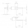 Ручка дверная Tupai 2275 Q-153 Square Special полотно 60 мм черный