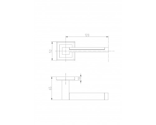 Ручка дверная PALIDORE 289 BH/PC Черный никель/хром