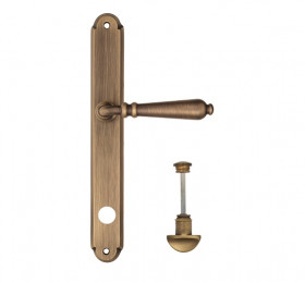 Дверная ручка на планке Fratelli Cattini NAPOLI WC-2 PL01-BY матовая бронза